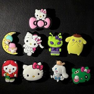 Hello Kitty Colorful Croc Charms 9 Pieces